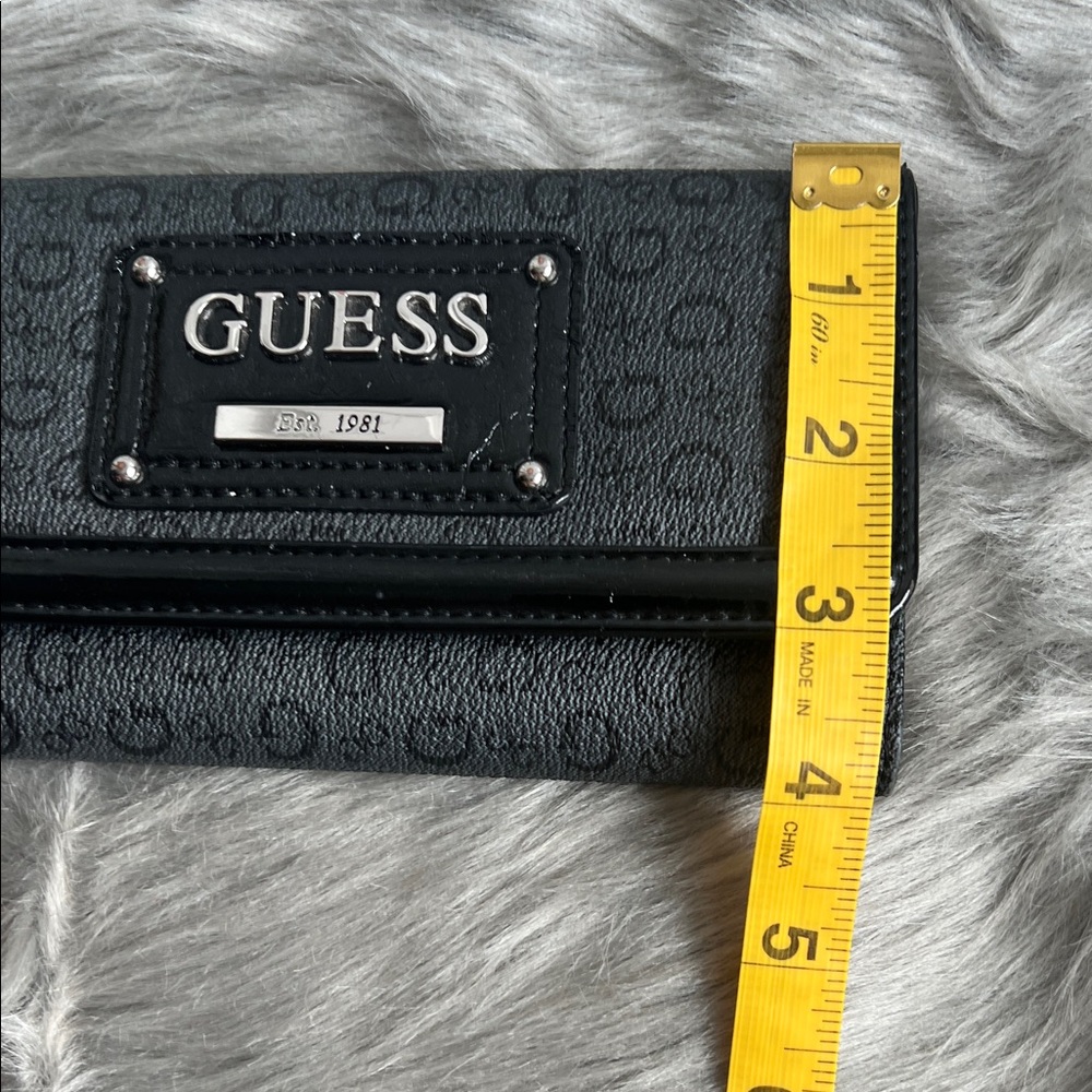 GUESS Charcoal and Black Patterned Wallet - Picture 10 of 10